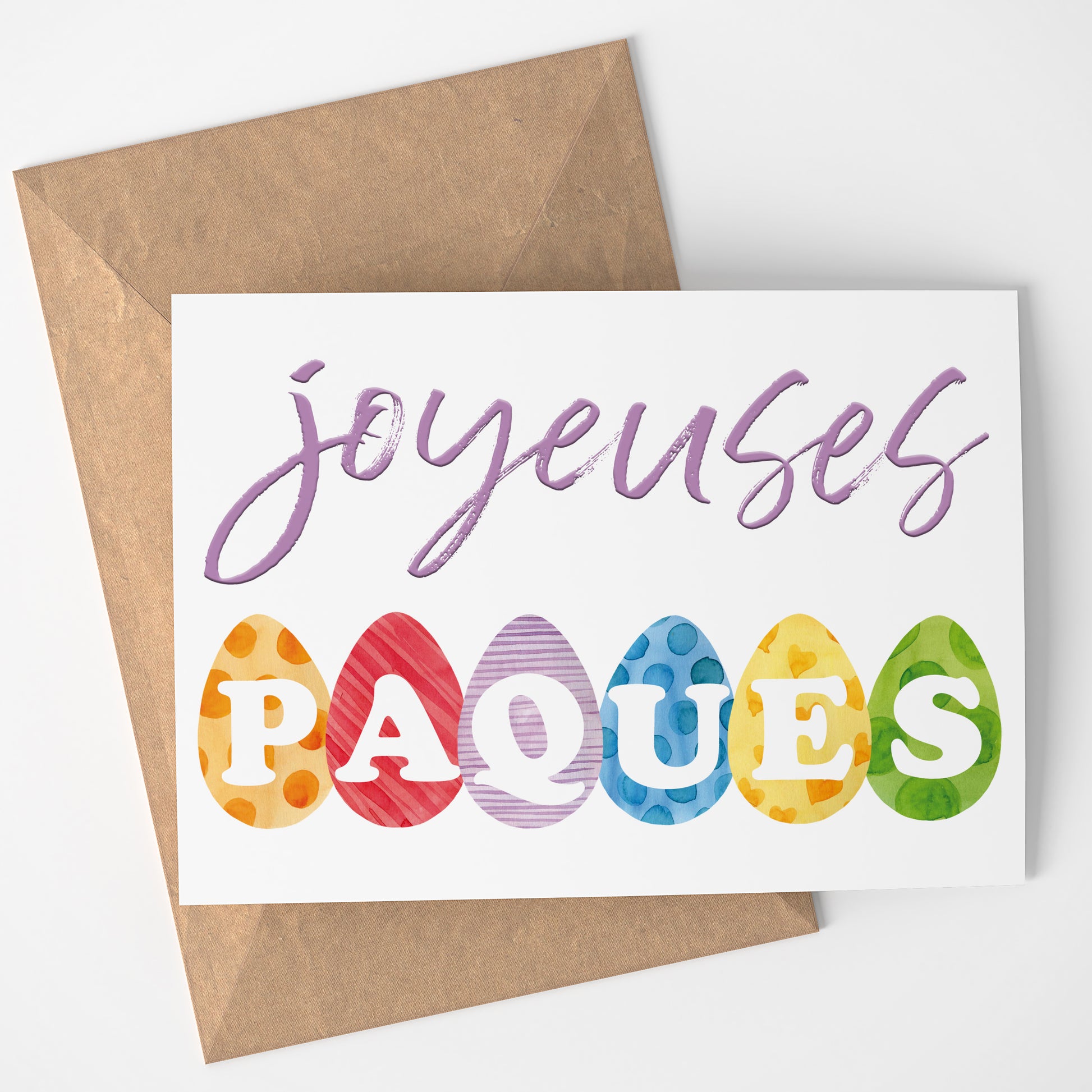 Carte JOYEUSES PAQUES cocos - Carte de Pâques à imprimer - Téléchargement instantané
