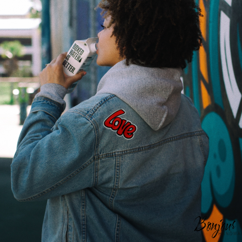  Patch LOVE à coller ou à coudre