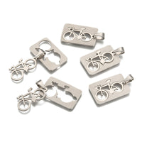 Pendentif bicyclette en acier inoxydable hypoallergénique