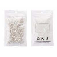 Perles de rocaille en verre - BLANC - Assortiment de formes et grandeurs