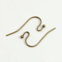 100 Crochets pour boucle d'oreille - Sans nickel - Or, argent, bronze, noir