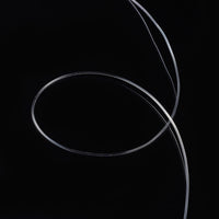 1 Elastic stretch cord, Stretchy string for bracelets, Clear and black beading thread