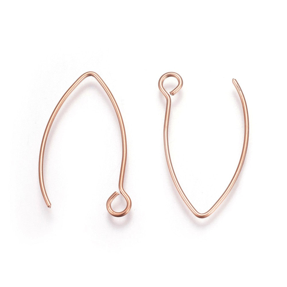 10 crochets pour boucle d'oreille en acier inoxydable hypoallergénique
