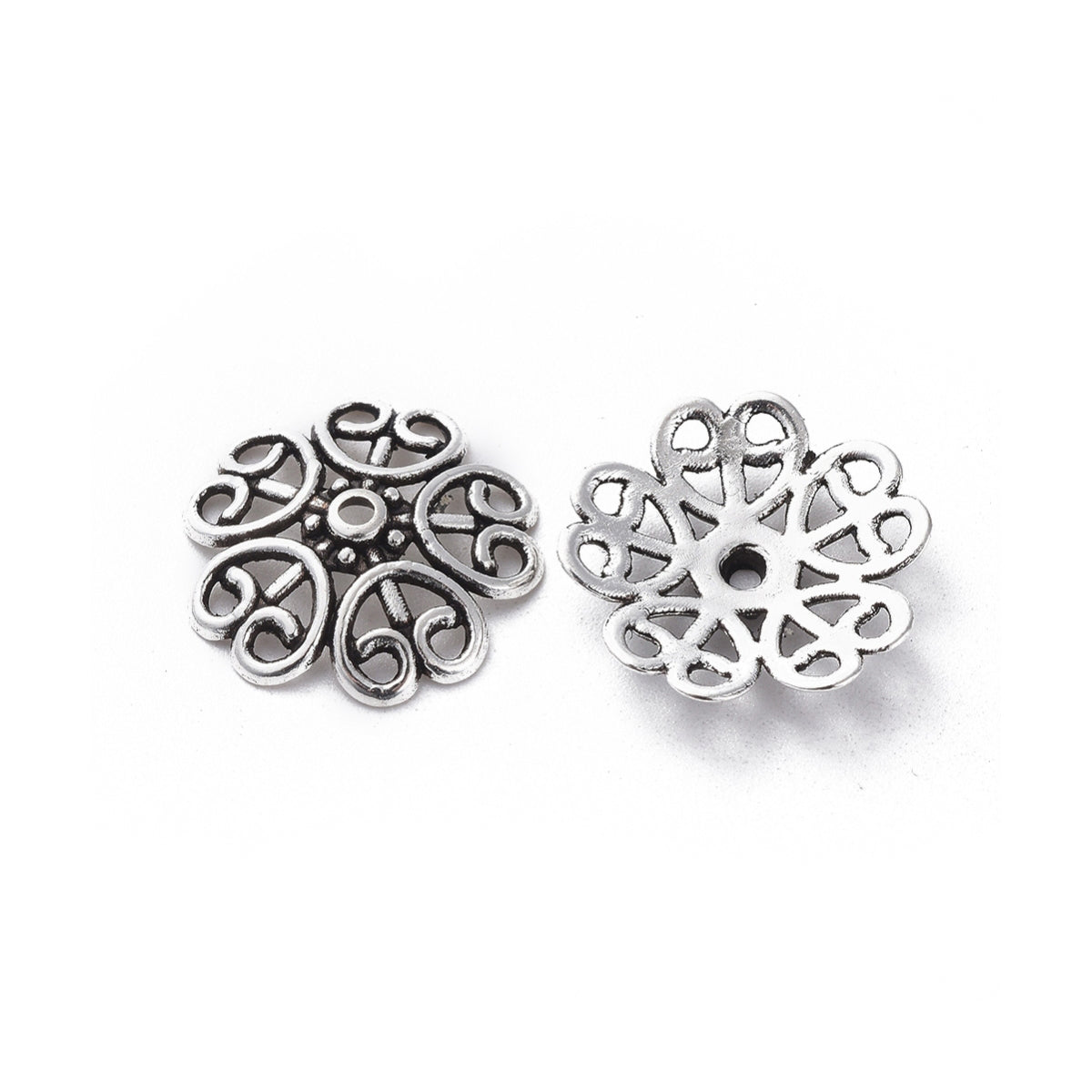 10 Big flower bead caps 18mm  - Nickel free, lead free and cadmium free beadcaps