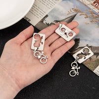 Pendentif bicyclette en acier inoxydable hypoallergénique