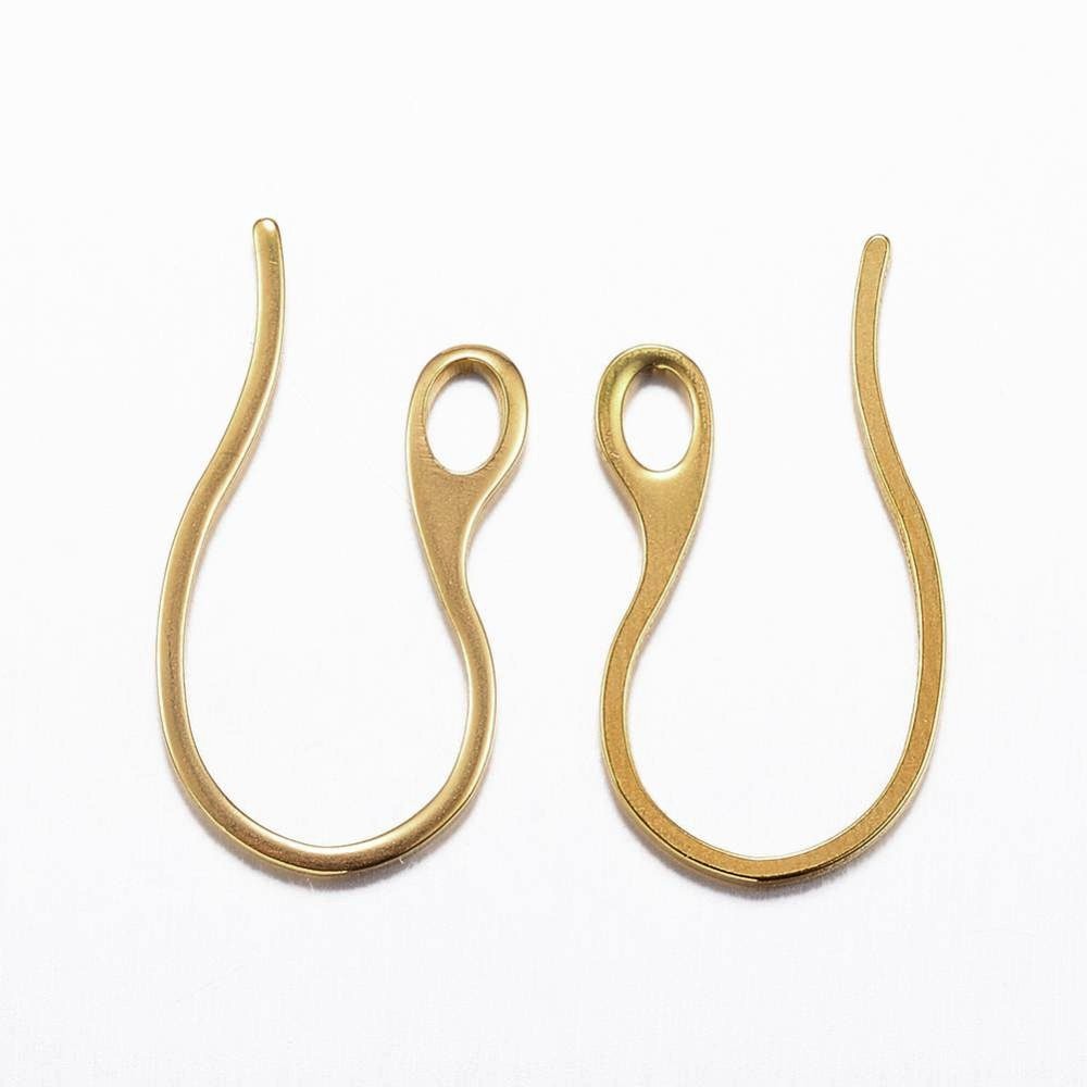 10 pièces (5 paires) crochets pour boucle d'oreille en acier inoxydable hypoallergénique