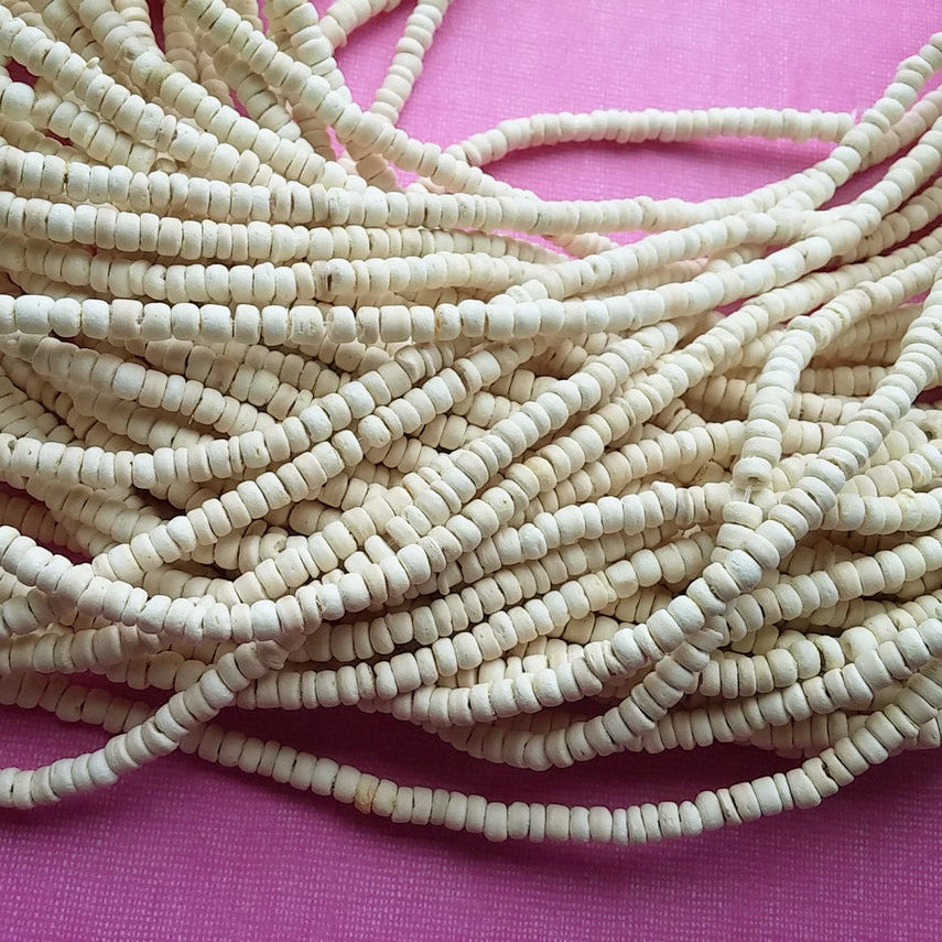 5mm Coconut Rondelle Beads - Five colors available