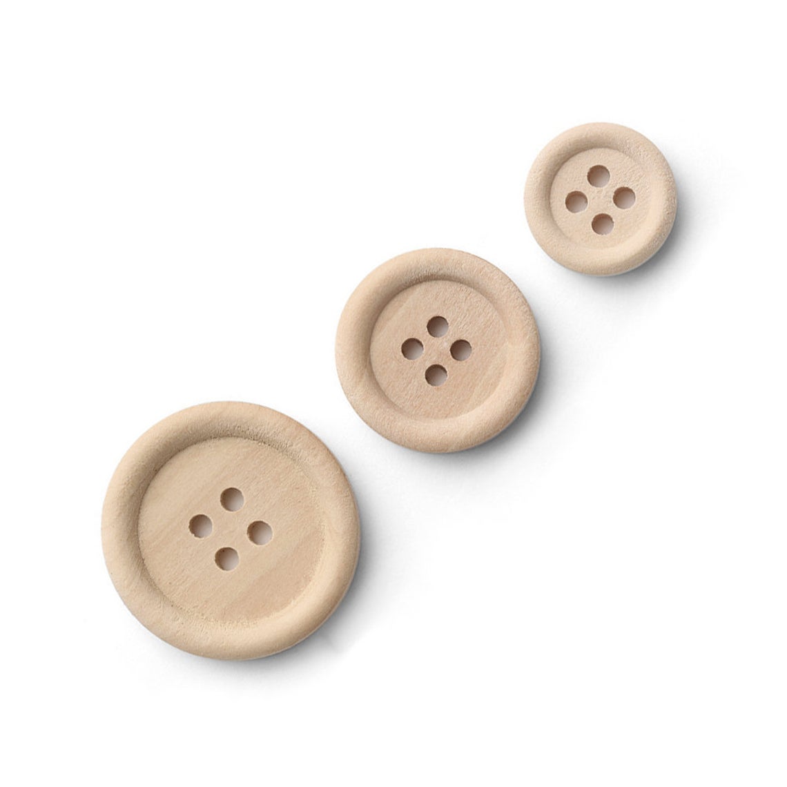 12 Natural unfinished wood buttons 13mm, 15mm, 18mm, 20mm, 25mm