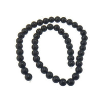 Pierres Naturelles Noires Rondes 4 ou 6mm
