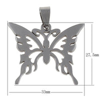 Butterfly pendant stainless steel hypoallergenic DIY necklace pendant