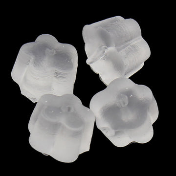 200 Silicone Flower Style Ear Nut, 3x4mm