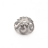 10 Flower bead caps hypoallergenic stainless steel 8mm beadcaps
