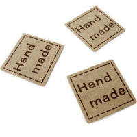 32 Petits Autocollants Carrés Handmade