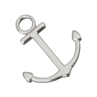 1 Pendentif ancre nautique en acier inoxydable hypoallergénique