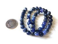 Pierres Naturelles Sodalite Rondes 4, 6 ou 8mm