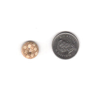 6 Boutons en bois de coco 15mm - Damier
