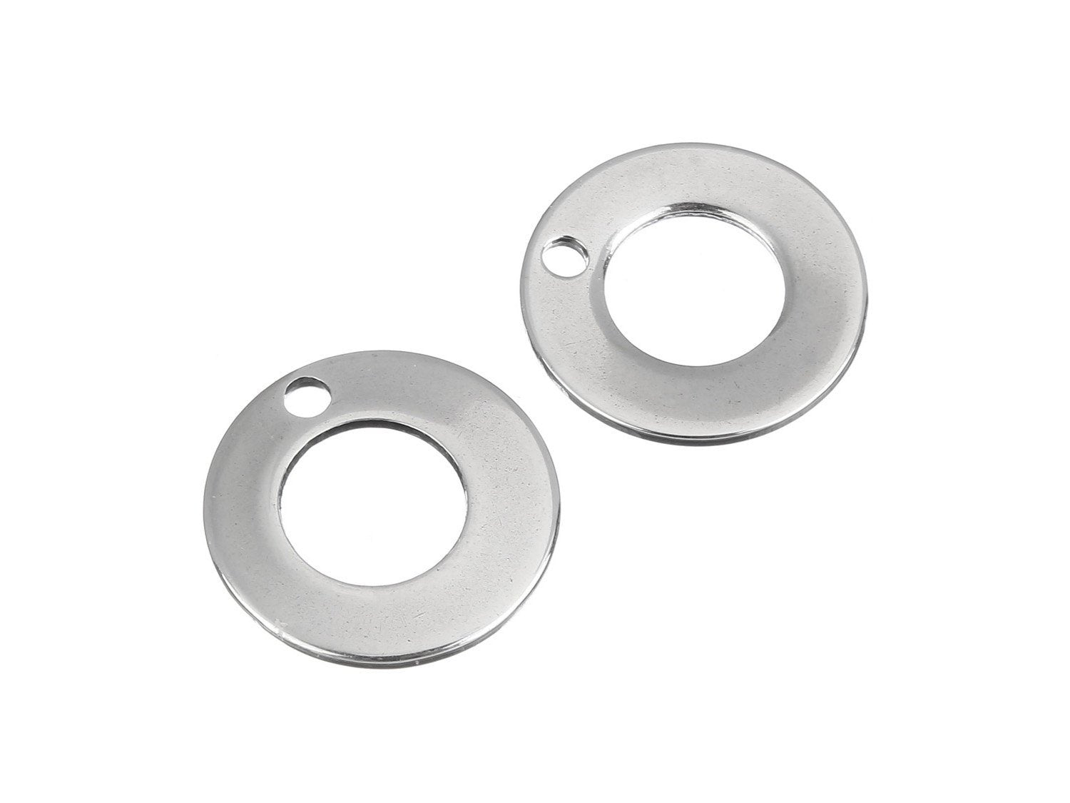 Pendentifs cercles en acier inoxydable