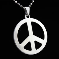 1 Peace logo pendant stainless steel hypoallergenic