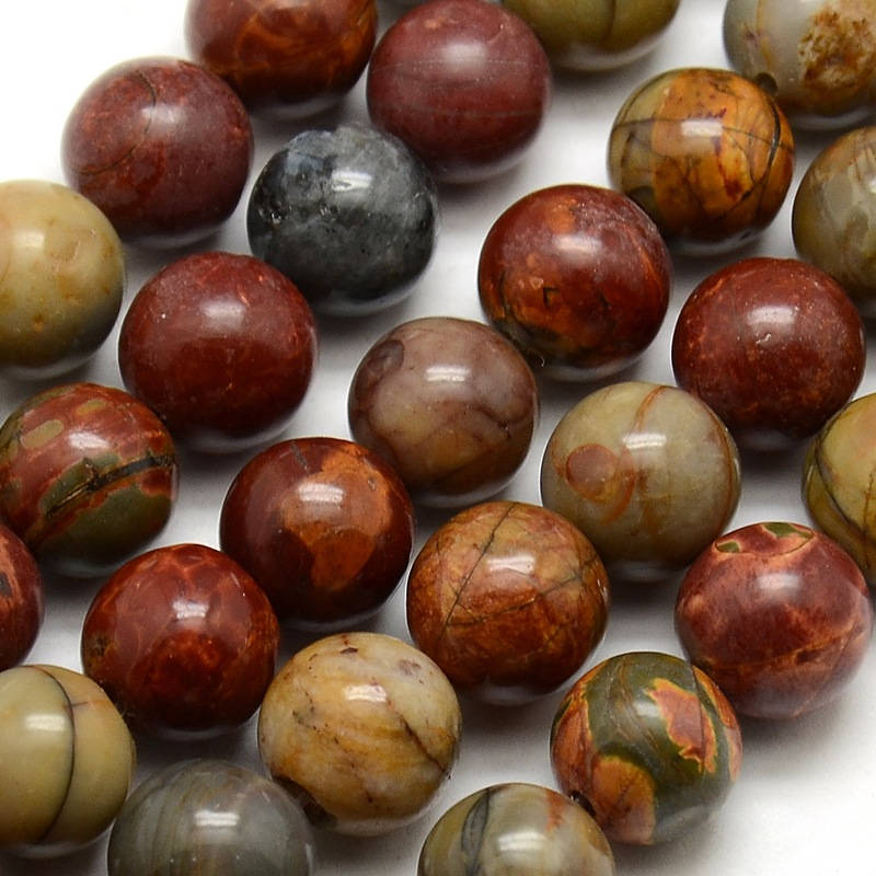 Pierres Naturelles Picasso Rondes 10mm