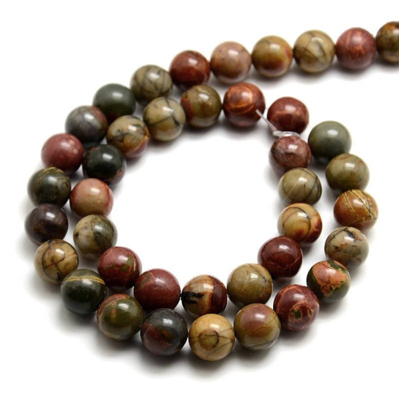 Pierres Naturelles Picasso Rondes 10mm