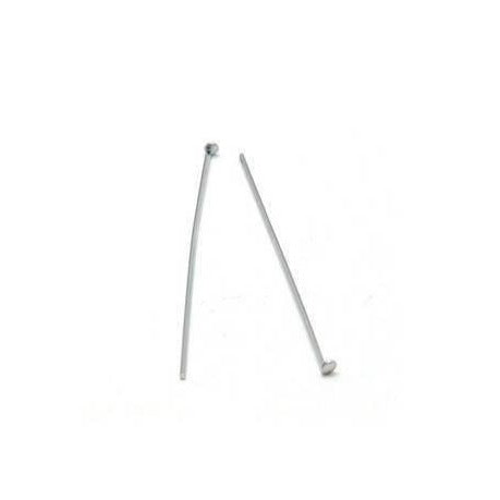 50 Stainless steel flat head pins - 30, 40 or 50mm - Hypoallergenic jewelry findings