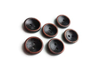 Bouton de bois marron de 1.5cm - ensemble de 6 boutons