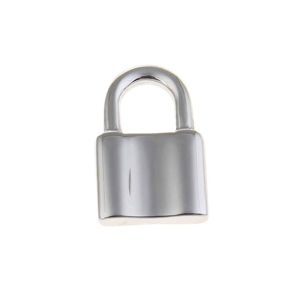 3 Lock pendant stainless steel 3D charms 12x19mm