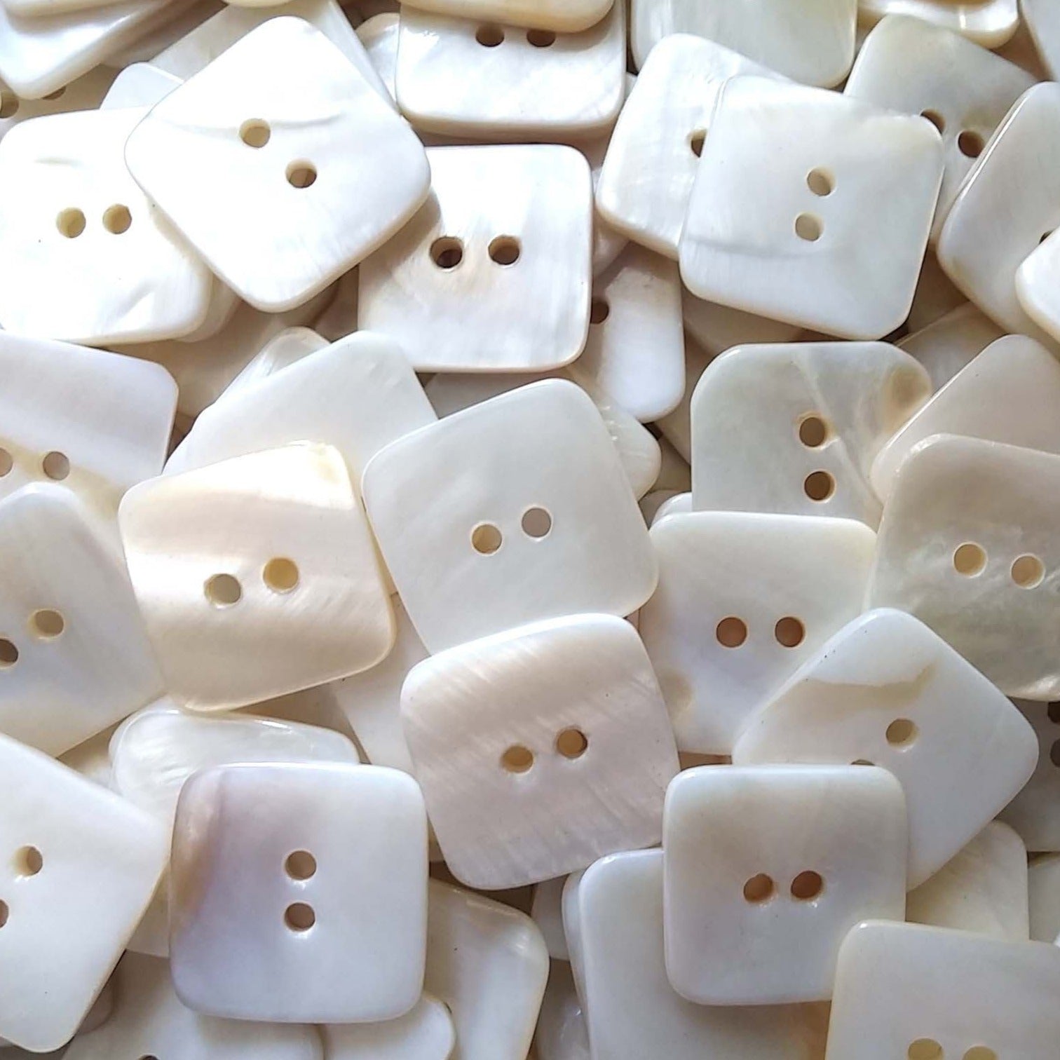 Square MOP buttons - Mother of Pearl Shell Buttons 18mm