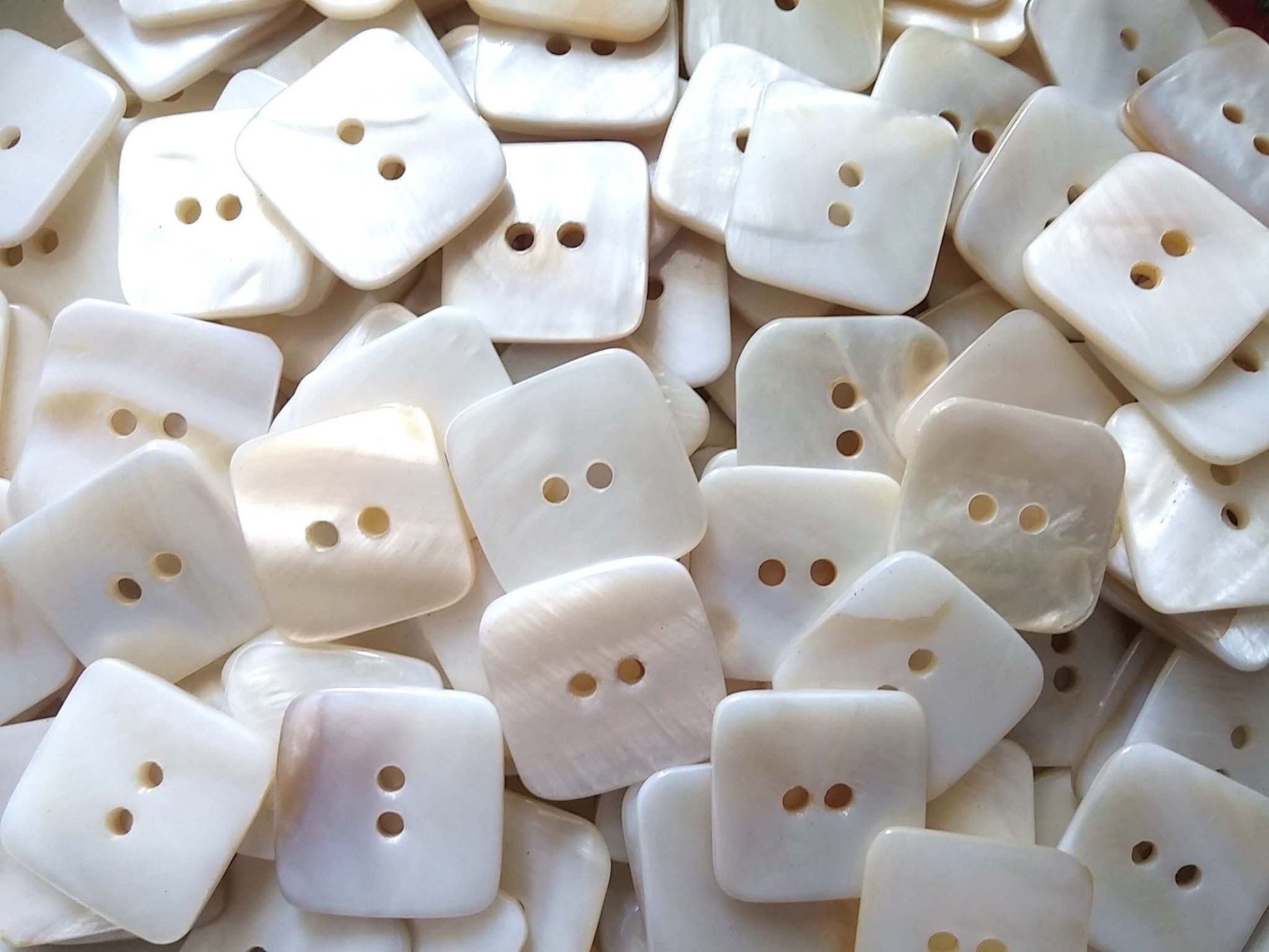 Square MOP buttons - Mother of Pearl Shell Buttons 18mm