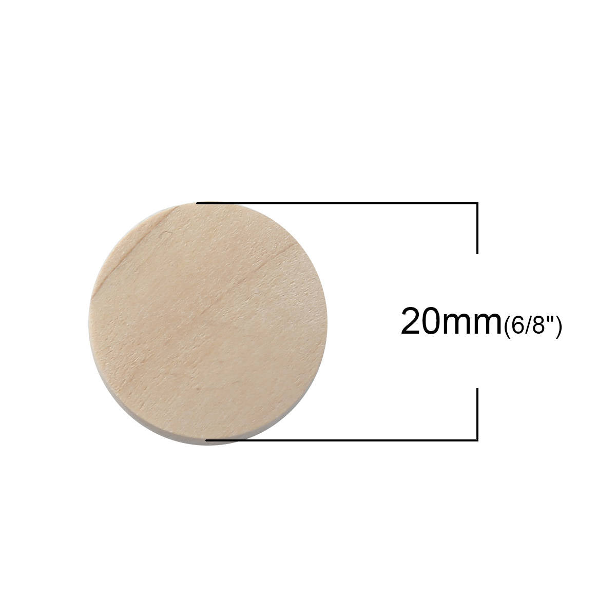 Perles de bois naturel en rondelle de 15mm, 20mm ou 25mm
