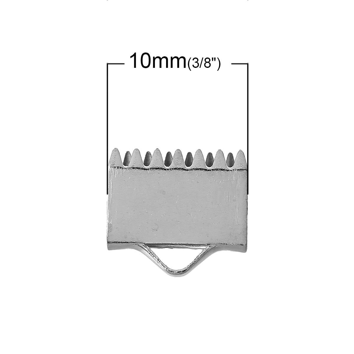10 fermoirs griffes en acier inoxydable 7, 10 or 13mm