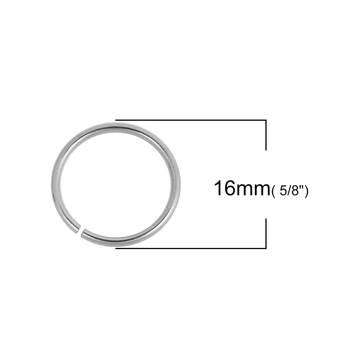 50 Anneaux en acier inoxydable 3mm à 16mm