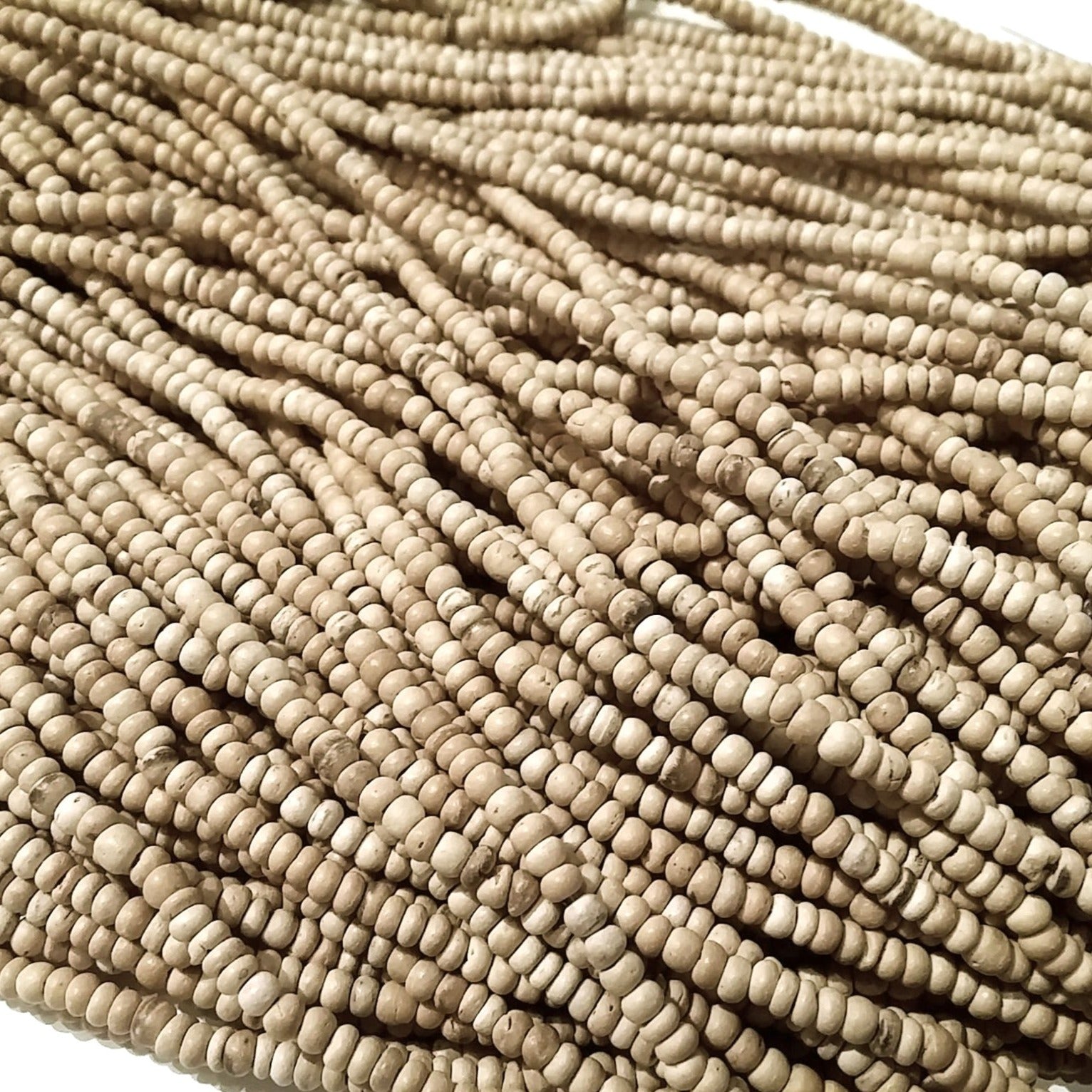3mm tiny coconut beads - Five colors available