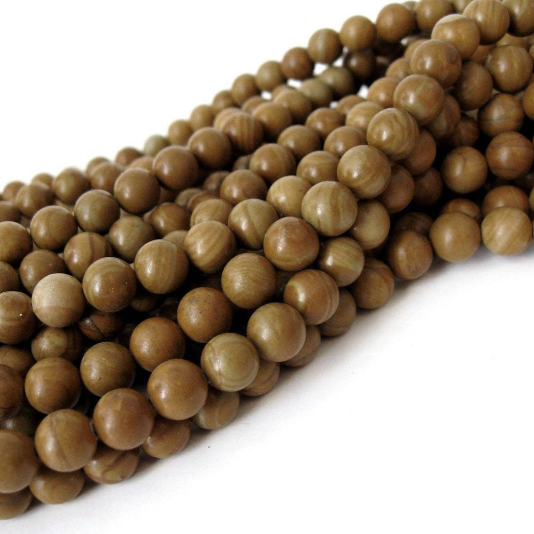 Pierres Naturelles Wood Lace Stone Rondes 8mm