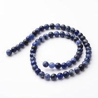 Pierres Naturelles Sodalite Rondes 4, 6 ou 8mm