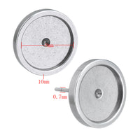 10 Stainless steel ear stud cabochon settings - fits 6, 8, 10 or 12mm cabochons