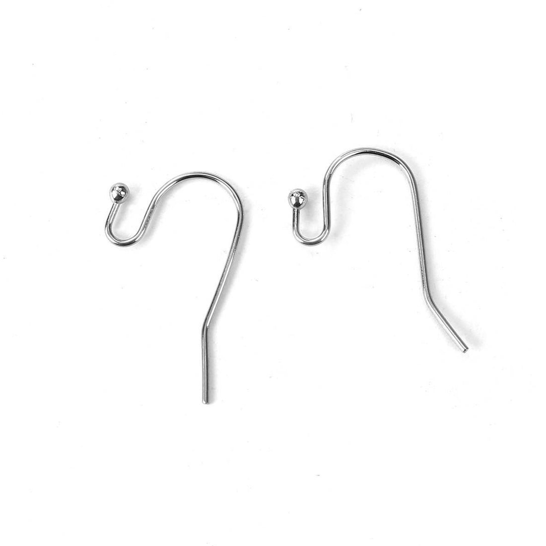 50 pièces (25 paires) crochets pour boucle d'oreille en acier inoxydable hypoallergénique 22mm
