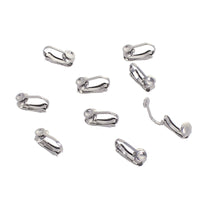 2pcs (1 pair) Stainless Steel Clip On Earring Findings with Pad
