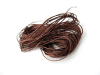 Waxed nylon cord 0.65mm - 20 meters / 65 ft - Black or Brown string for jewelry making