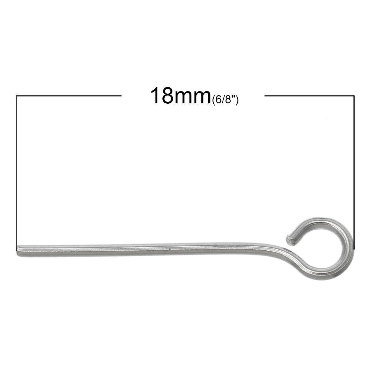 50 Tiges à oeillet en acier inoxydable - 15, 18, 20, 25, 30, 40, 50 ou 65mm