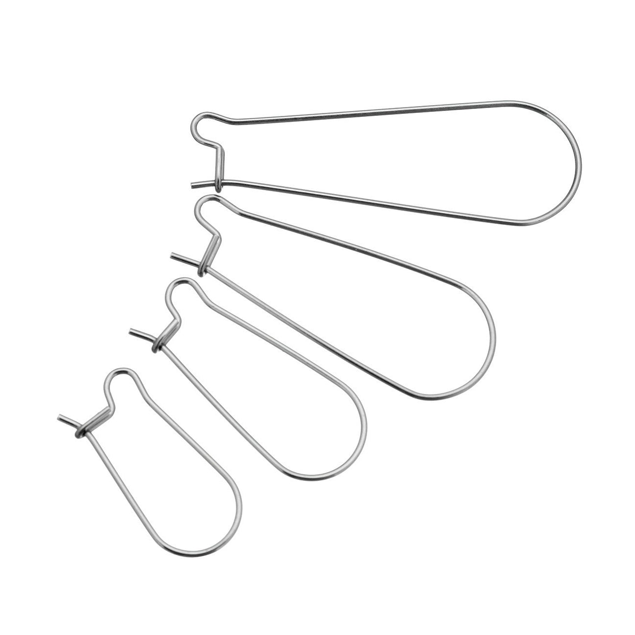 50 crochets pour boucle d'oreille en acier inoxydable hypoallergénique