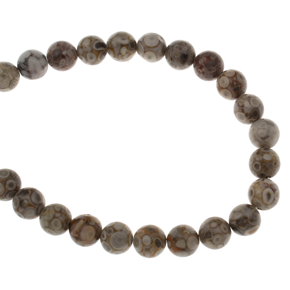Pierres Tibétaine Naturelles Agate Rondes 6 ou 8mm