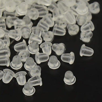 200 Stoppeurs pour crochets ou tiges de boucle d'oreille en plastique