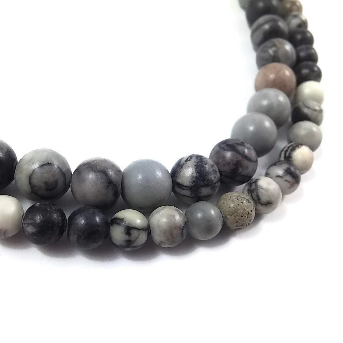 Pierres Naturelles Agate Rondes 6 ou 8mm - Network stone