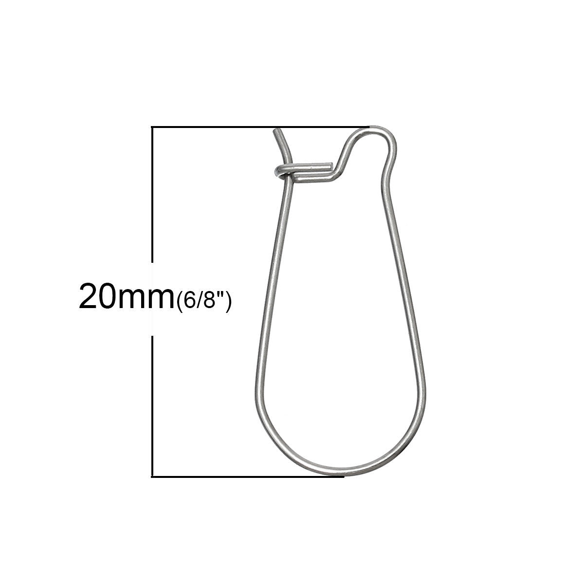50 crochets pour boucle d'oreille en acier inoxydable hypoallergénique
