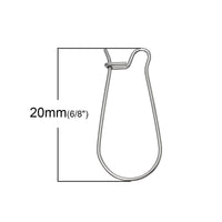 50 crochets pour boucle d'oreille en acier inoxydable hypoallergénique