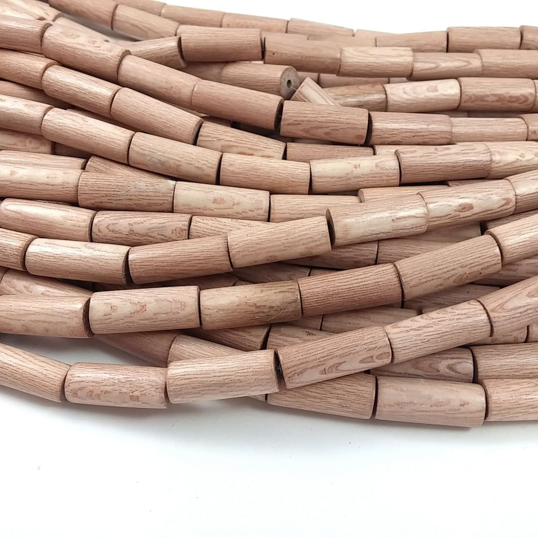 6 Rosewood beads 10 x 25mm - Natural Mala Wooden Beads - Tube