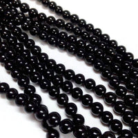 Pierres Naturelles Agate Noire Rondes 4 ou 6mm