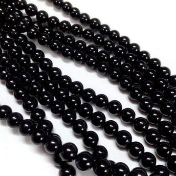 Pierres Naturelles Agate Noire Rondes 4 ou 6mm