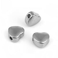 1 Stainless Steel Heart Bead
